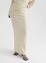 Cream Boucle Knit Skirt - Rocha | 4th & Reckless