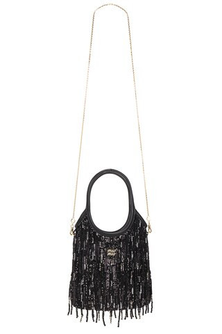 Miu Miu Beaded Ivy Bag in Black | FWRD 