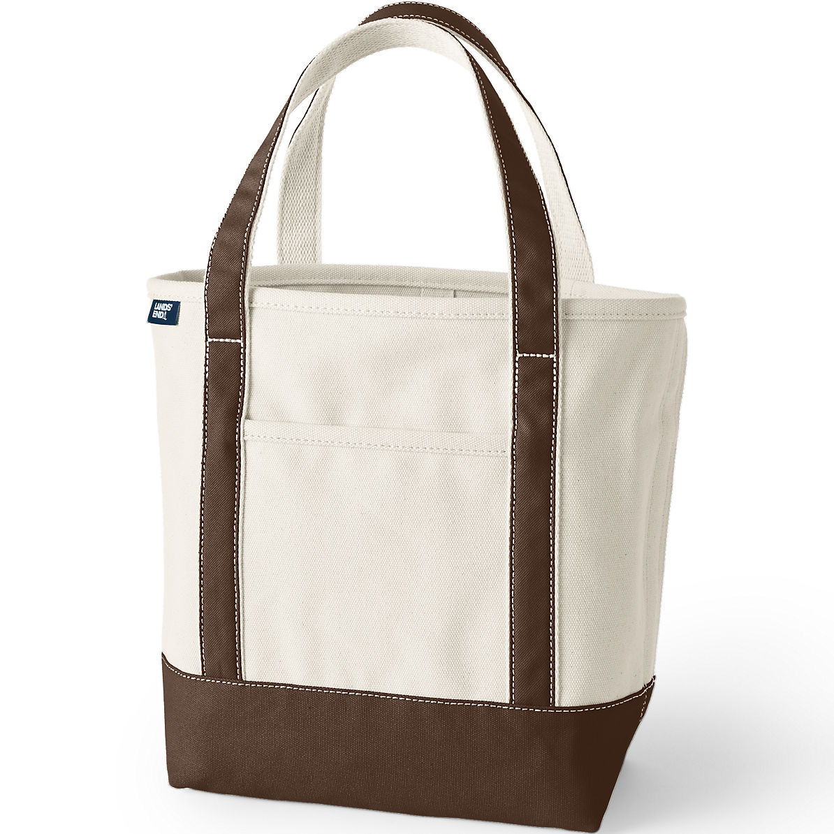 Medium Natural 5 Pocket Open Top Canvas Tote Bag | Lands' End (US)