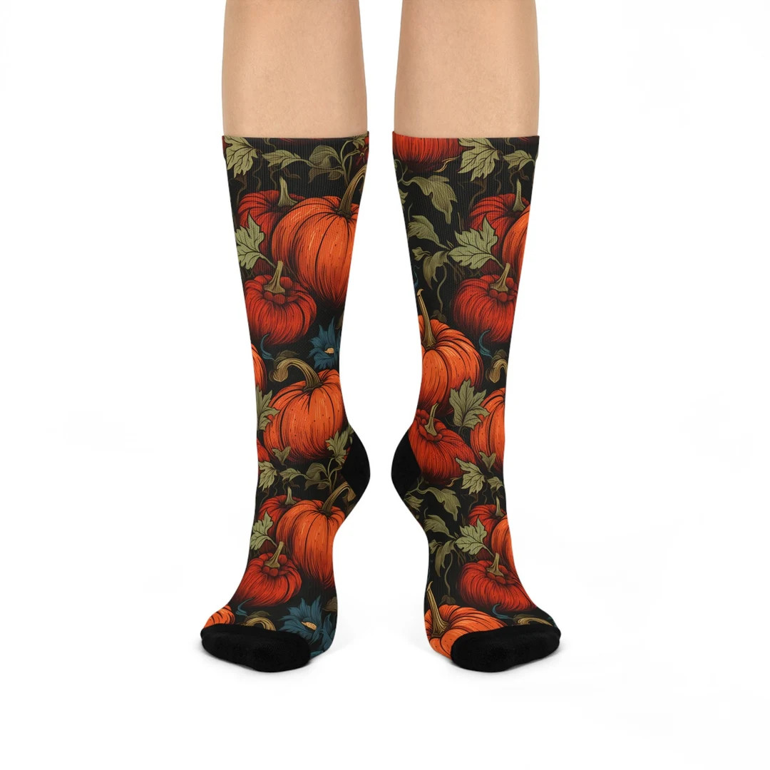 Pumpkin Socks, Fall Socks, Autmun Socks - Etsy | Etsy (US)