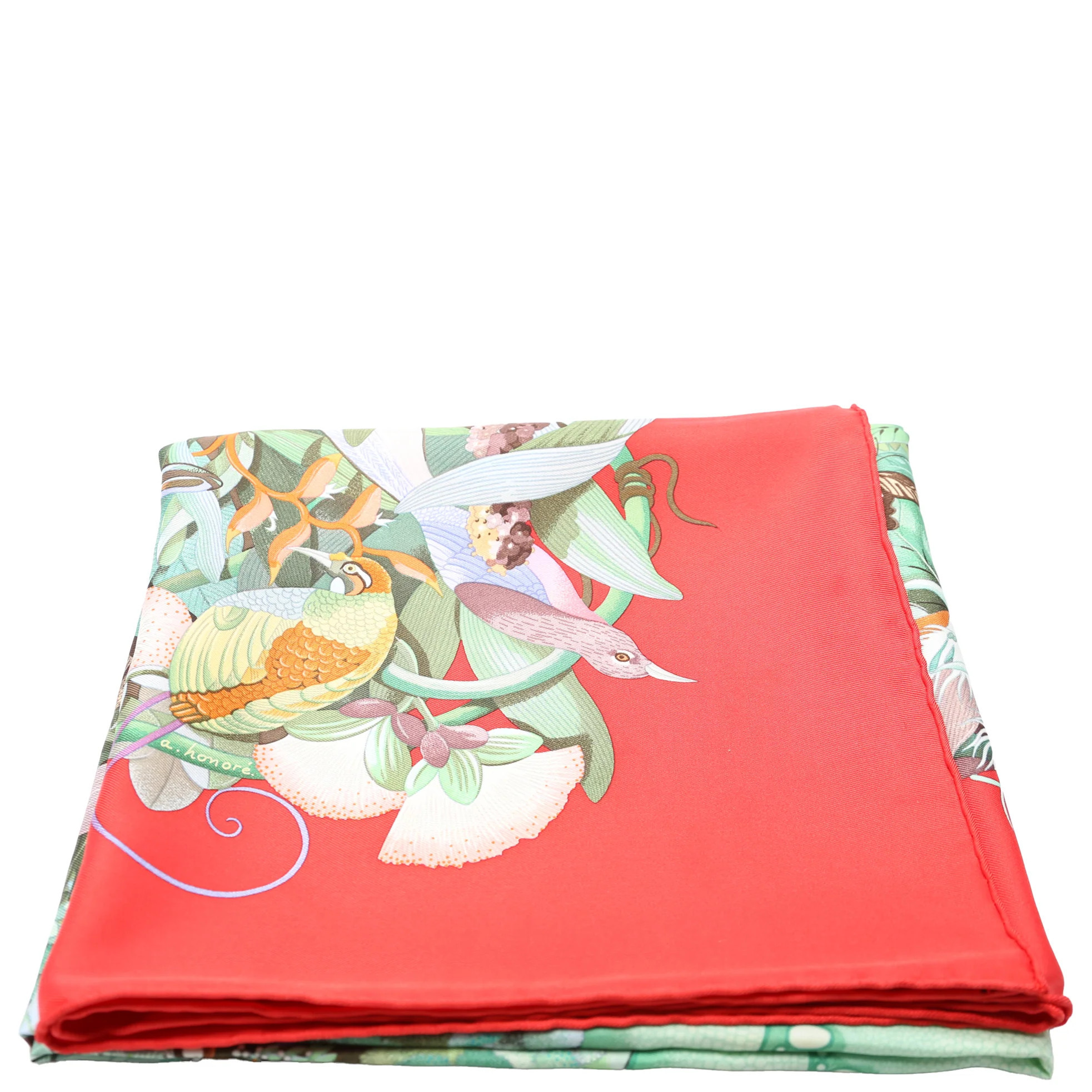 Au Coeur De La Vie Silk Square Scarf | Keeks Designer Handbags