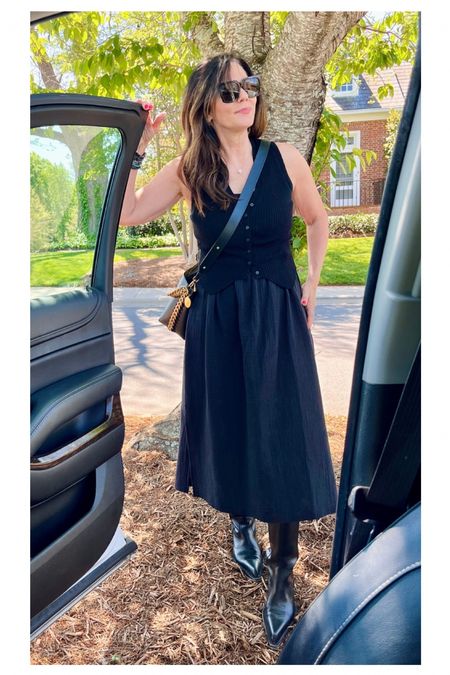 Ootd 
What I wore to church today 
The dress is great in its own but I added the vest to disguise my bra which was totally showing (and o was late) lol but I actually love the vest on top! 
Under $100 dress 

#LTKover40 #LTKfindsunder100 #LTKstyletip