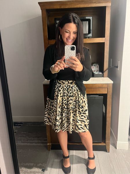 Another business casual workwear outfit for exploring  Washington DC. I’ve worn these comfort heels 3 out of the last 4 days and I highly recommend them. I walked 5.5 miles today and my feet feel great! My leopard skirt is old, but I linked several similar options. 

#LTKstyletip #LTKover40 #LTKworkwear