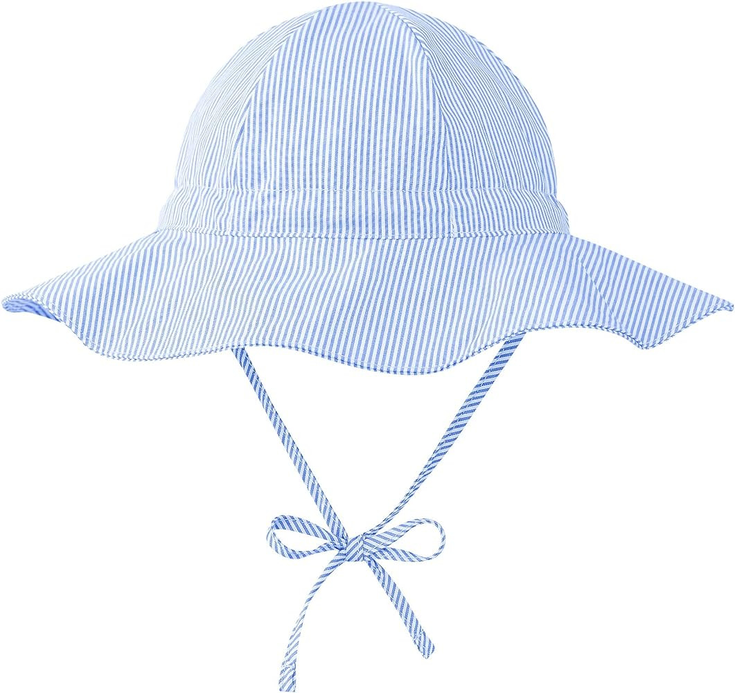 Zando Baby Sun Hat UPF 50+ Toddler Sun Protection Bucket Hats for Boys Girls Infant Wide Brim Bea... | Amazon (US)