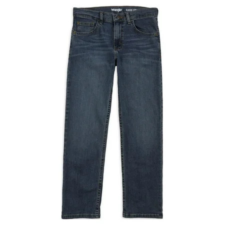 Wrangler® Boys Straight Fit Denim Jeans, Sizes 4-18 Regular, Slim, & Husky | Walmart (US)