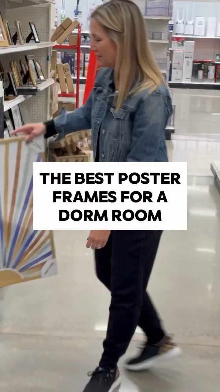 Dorm walls don’t always cooperate...

No matter how you hang decor - strips, hooks, pins - things can fall.

That is exactly why this type of poster frame is my absolute favorite for college. Oh, and they are BOGO 50% off through May 9th!

These particular frames from Target are very, very lightweight (clearly!), and have plexiglass panes, so even if they fall off the wall (which happens alllll the time), they won’t break!

Dorm walls can be a little unpredictable, so choosing a lightweight frame with plexiglass gives you the peace of mind that if it inevitably takes a tumble, you will not be dealing with shattered glass all over your dorm room floor.

Comment FRAME and I’ll send you the link to these frames plus our collection of digitally downloadable artwork - designed by college students!

#dormessentials #collegemom #dormlife #collegeparent #collegelife