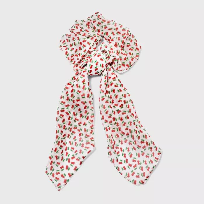 Jumbo Hair Twister with Cherry Print Scarf Tails - Wild Fable™ Red | Target