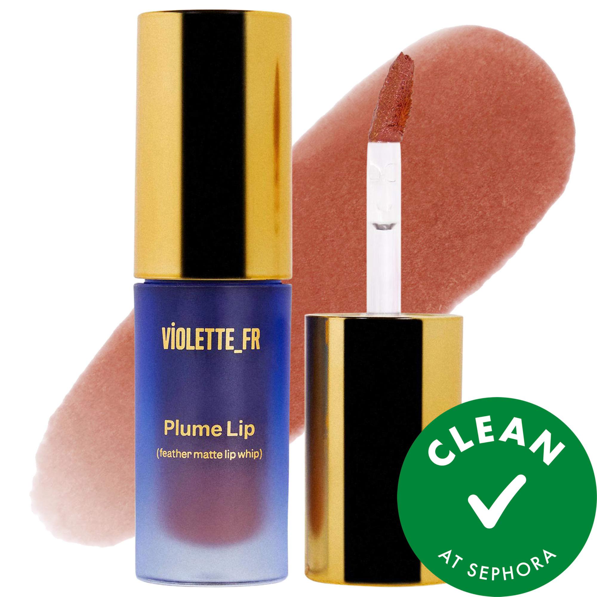 VIOLETTE_FR PLUME LIP Moisturizing Feather Matte Lip Whip Châtaigne Grillée 0.12 oz/3.3 g | Sephora (US)