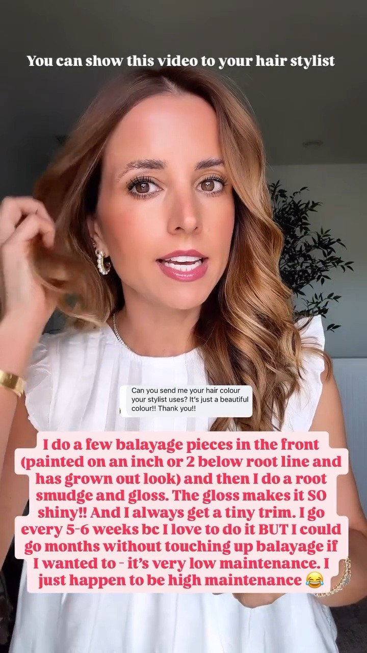 You can show this video to your hair stylist. This is what I did to my hair today! A little balayage in the front and a root smudge and gloss + trim :)

#LTKselfcare #LTKootd #LTKBeauty