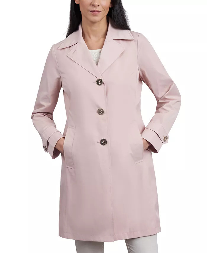 Women's Petite Single-Breasted Reefer Trench Coat, Created for Macy's | Macy's