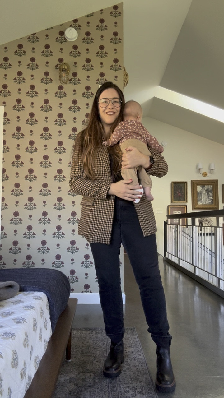 New Houndstooth Blazer for fall! Nine West at Kohl’s. Sized up to a large for an oversized fit. 

#LTKmidsize #LTKCyberWeek #LTKHolidaySale