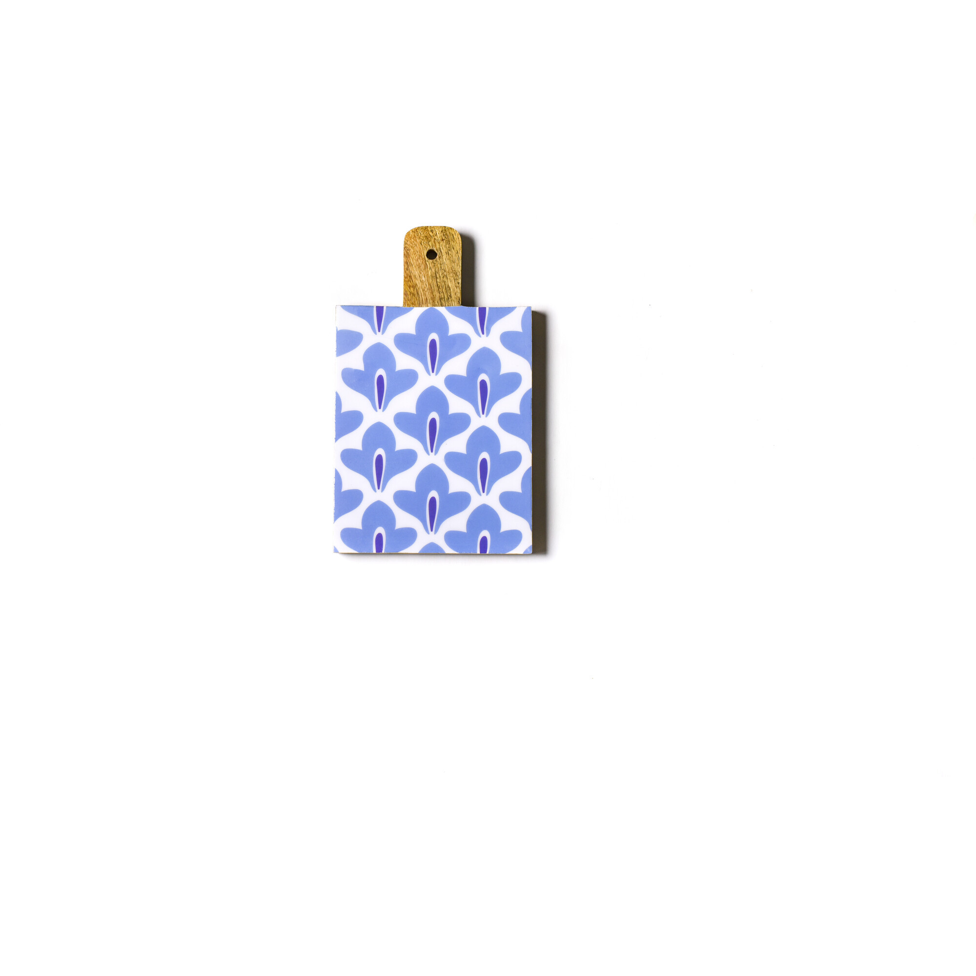 Iris Blue Sprout Wood Small Rectangle Board | Maisonette