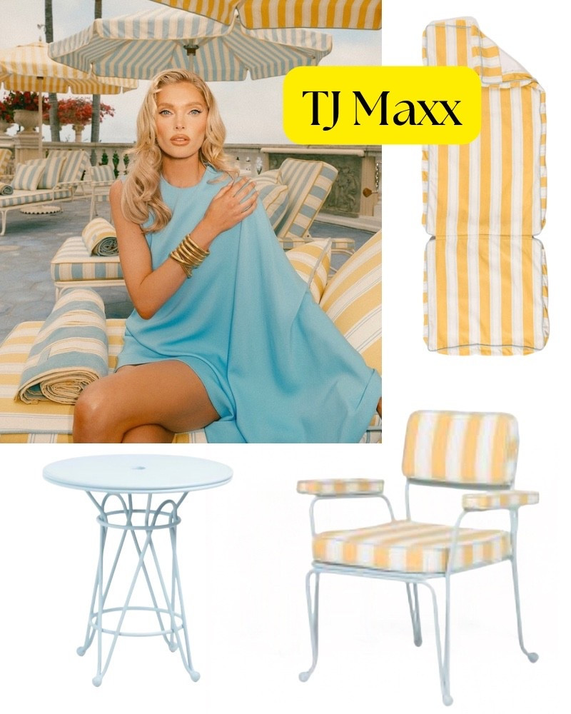 Business and pleasure Elsa ￼ collection, side table, striped chair, cover, patio, porch, spring, summer, outdoor furniture.

#LTKHome #LTKSaleAlert #LTKspring