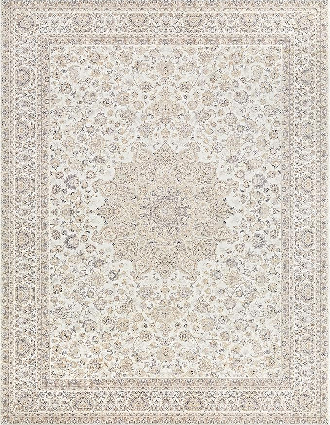 Area Rug Living Room Rugs: 9x12 Large Machine Washable Non Slip Thin Carpet Soft Indoor Luxury Fl... | Amazon (US)