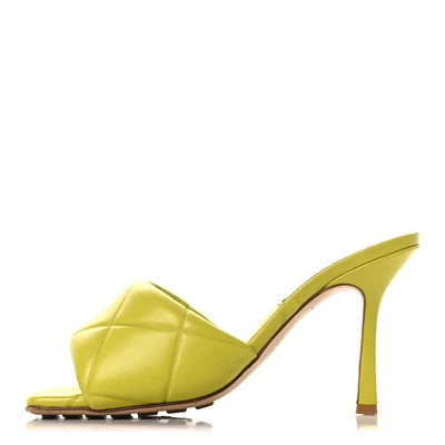 Nappa Quilted Rubber Lido Mule Sandals 38 Kiwi | FASHIONPHILE (US)