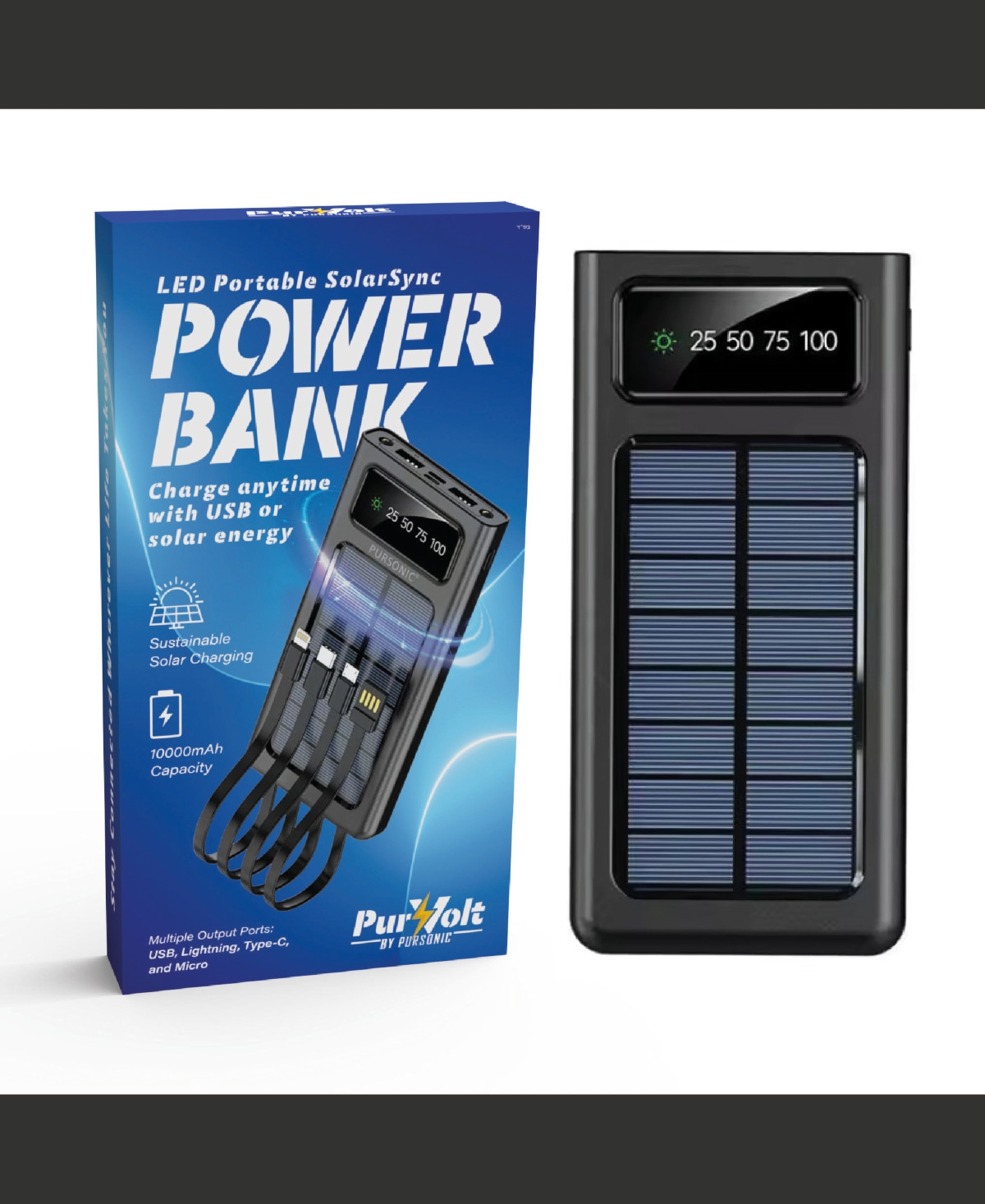Led Portable Solarsync Power Bank – PoLED Portable Solarsync Power Bank – Power Anytime, Anywherewer Anytime, Anywhere - Black | Macy's