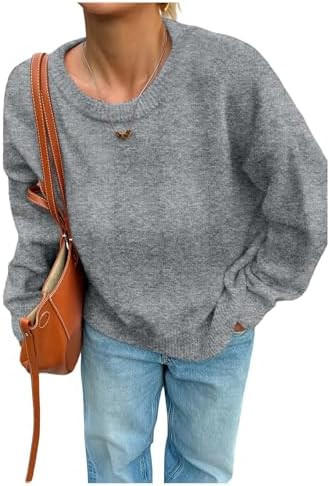 SOLY HUX Women's Oversized Sweater Long Sleeve Crewneck Cute Pullover Knit Tops Casual Trendy Fal... | Amazon (US)