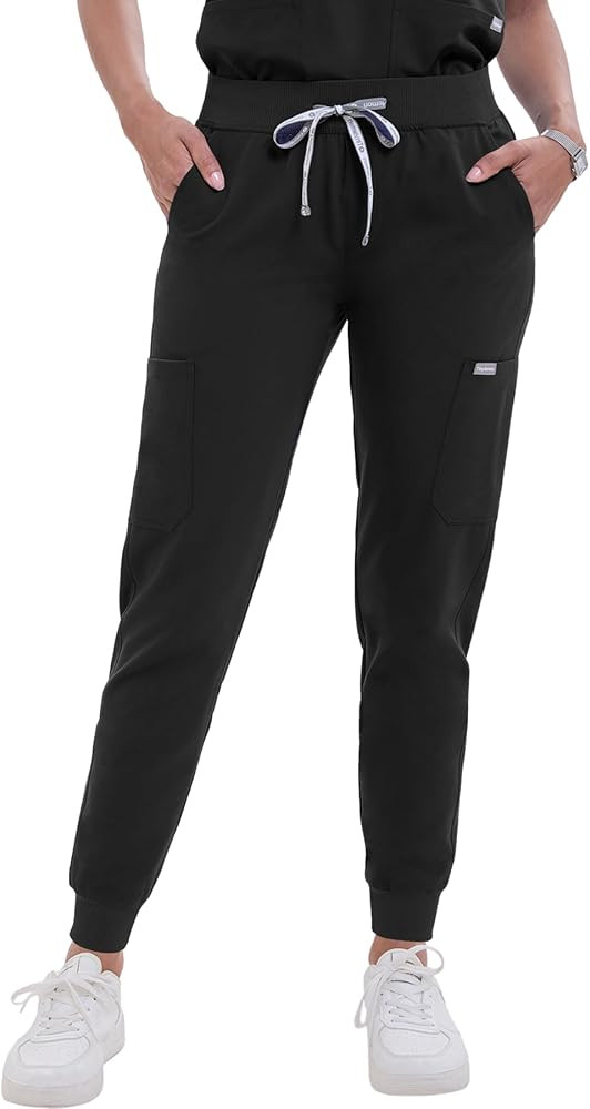 TINYLEMON Scrub Pants for Women - Slim Fit Soft Four Way Stretch Anti-Wrinkle Yoga Waistband Wome... | Amazon (US)