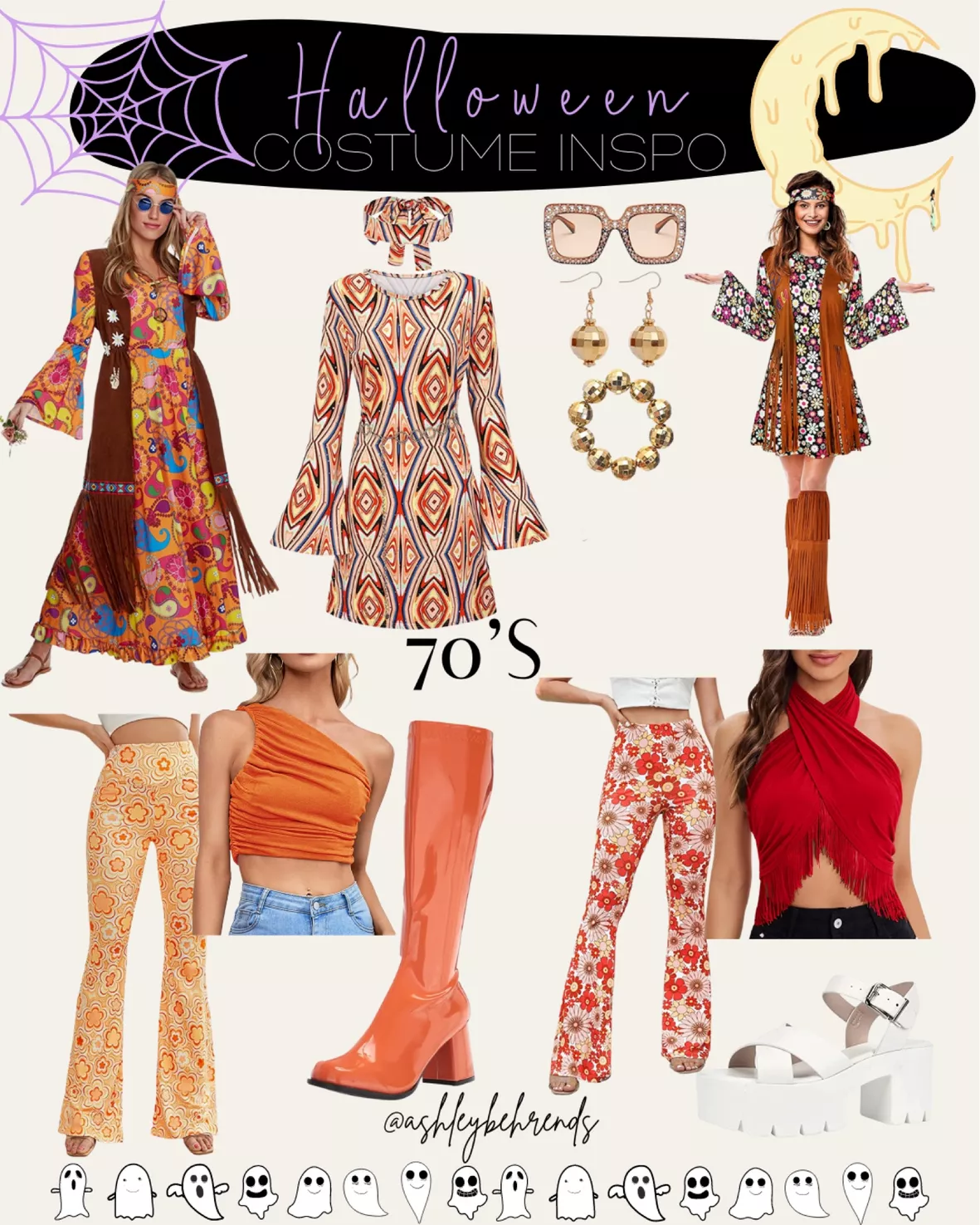 6/7 Pezzi/set Set Costume Hippie Donna Accessori Logo Pace - Temu