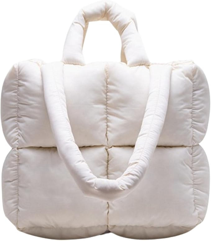 MadGrandeur Puffer Tote Bag Women's Glossy Quilted Puffy Tote Bag Down Padded Shoulder Bag Cute H... | Amazon (US)