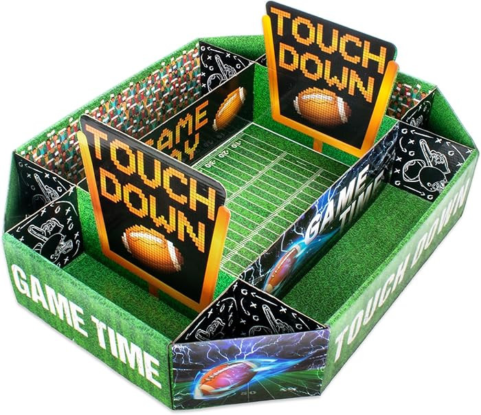 Football Party Supplies Food Tray – 25 x 20 Inch Large Snack Stadium, Serving Tray for Super Bo... | Amazon (US)