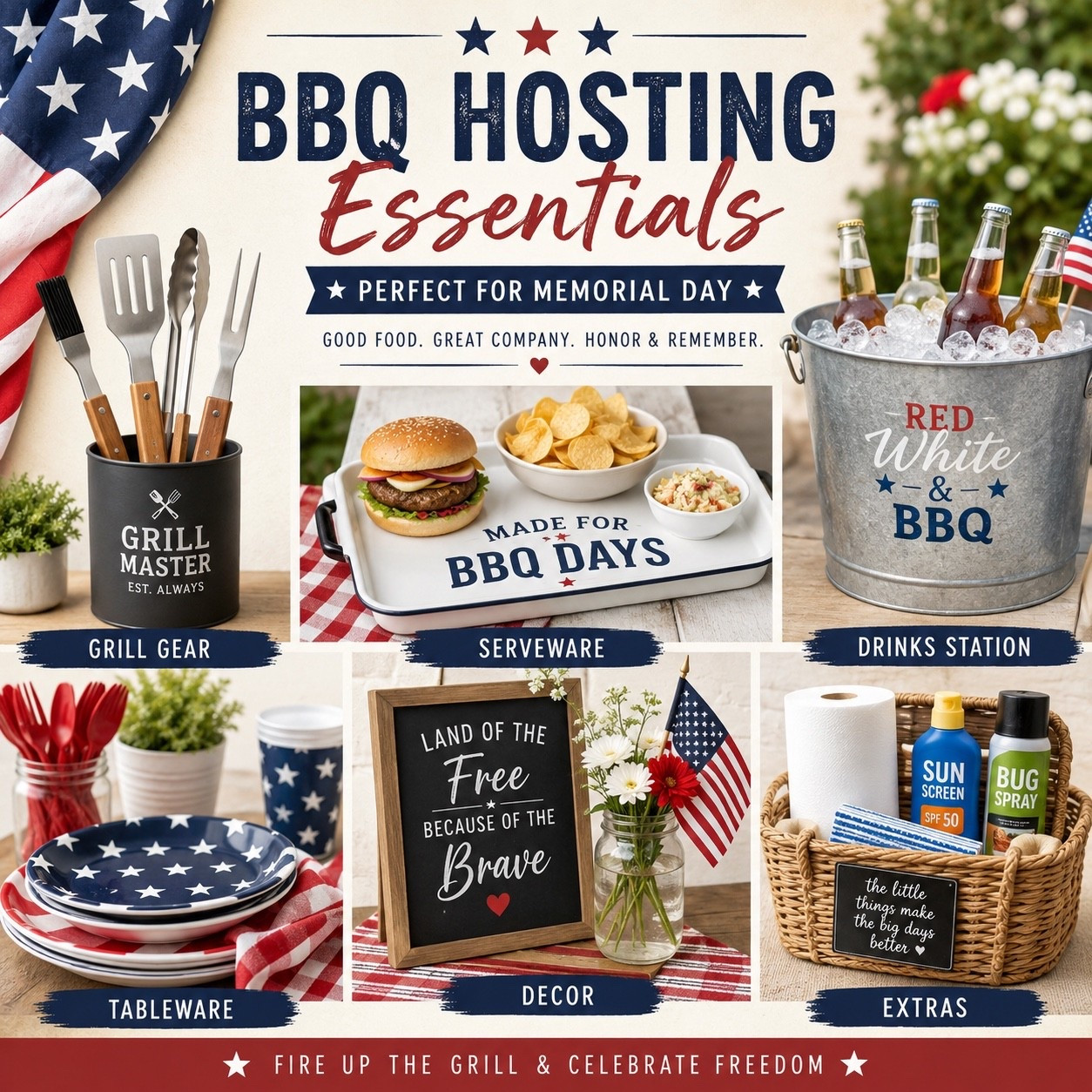 🇺🇸 Memorial Day hosting just got an upgrade 🔥🍔
Everything you need for the ultimate backyard BBQ — from grill gear to festive table setups and party-ready essentials! Whether you’re hosting family, friends, or the whole neighborhood, this setup brings the perfect mix of style, convenience, and summer vibes ☀️🌭

✨ Save this for your Memorial Day party inspo
🛒 Tap to shop your BBQ hosting favorites before the weekend hits! #MemorialDayBBQ #BBQHosting #SummerEntertaining #PatrioticDecor #BackyardBBQ #HostingEssentials

#LTKHome #LTKSeasonal #LTKfoodie