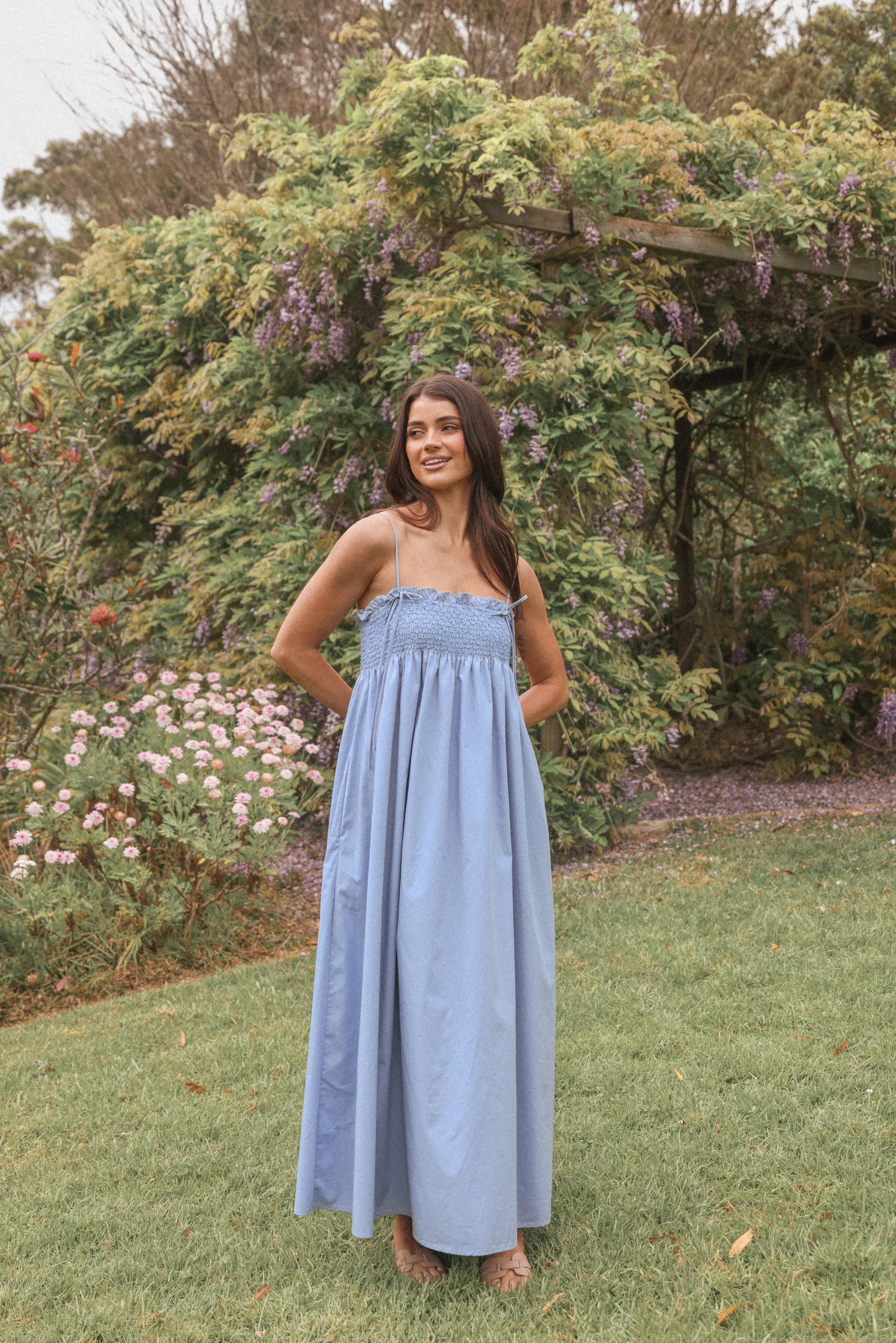 Josie Maxi Dress - Cornflower Blue | Petal & Pup (US)