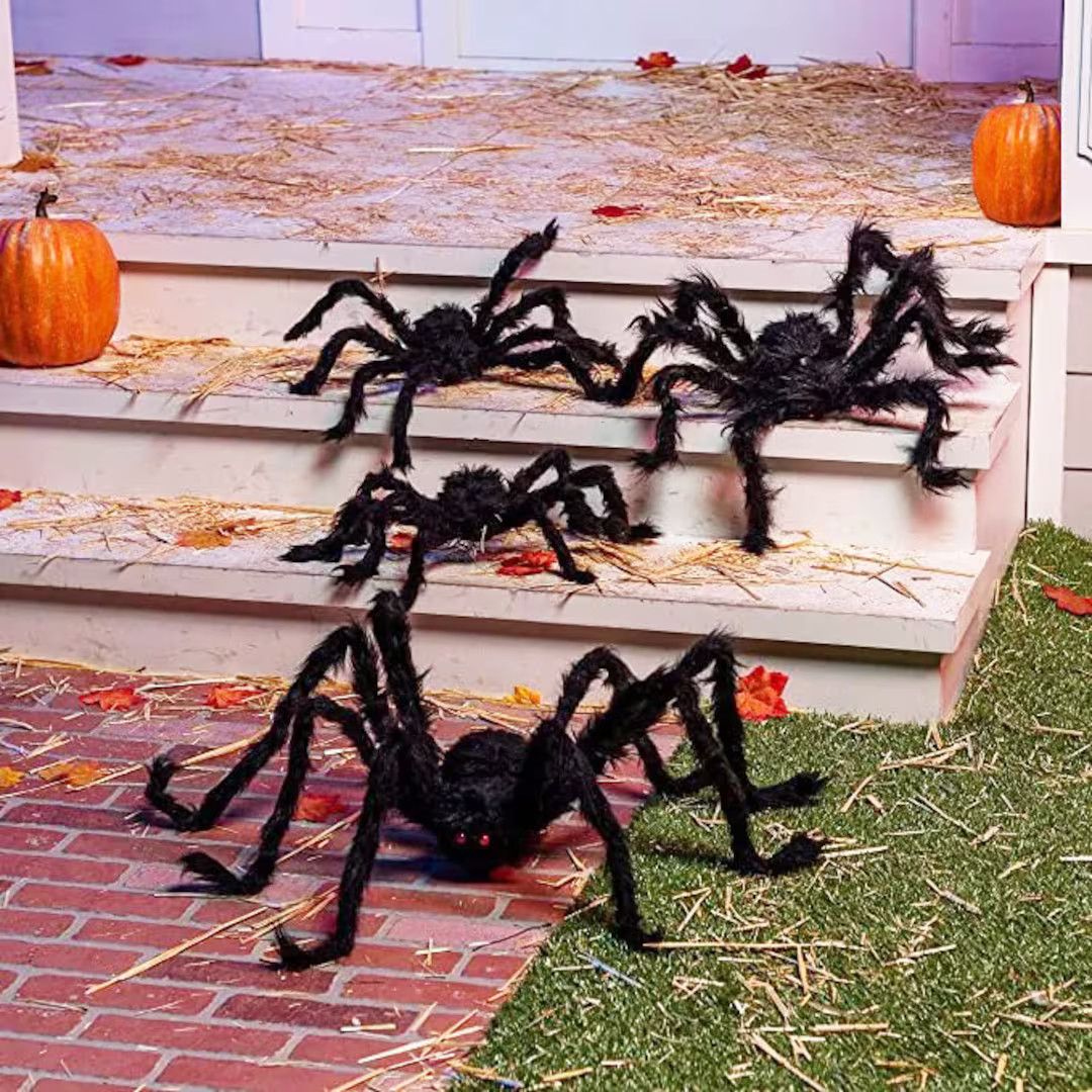 6pack Halloween Spider Decorations Realistic Hairy Scary - Etsy | Etsy (US)