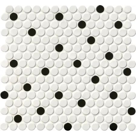 Domino - 12" x 13" Penny Mosaic Sheet - Glossy Porcelain Visual - Sold by Carton (19.93 SF/Carton... | Build.com, Inc.