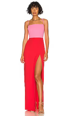 Amanda Uprichard X REVOLVE Avani Gown in Shocking Pink & Crimson from Revolve.com | Revolve Clothing (Global)