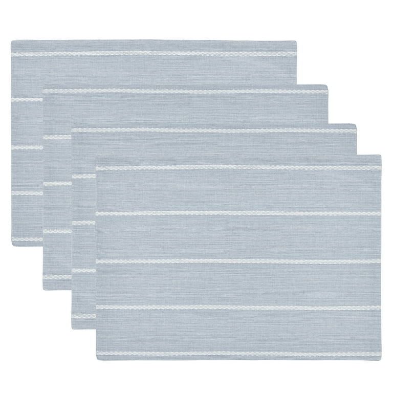 My Texas House Sutton Pick Stitch Reversible Cotton 14" x 20" Placemats, 4 Pack, White - Walmart.... | Walmart (US)