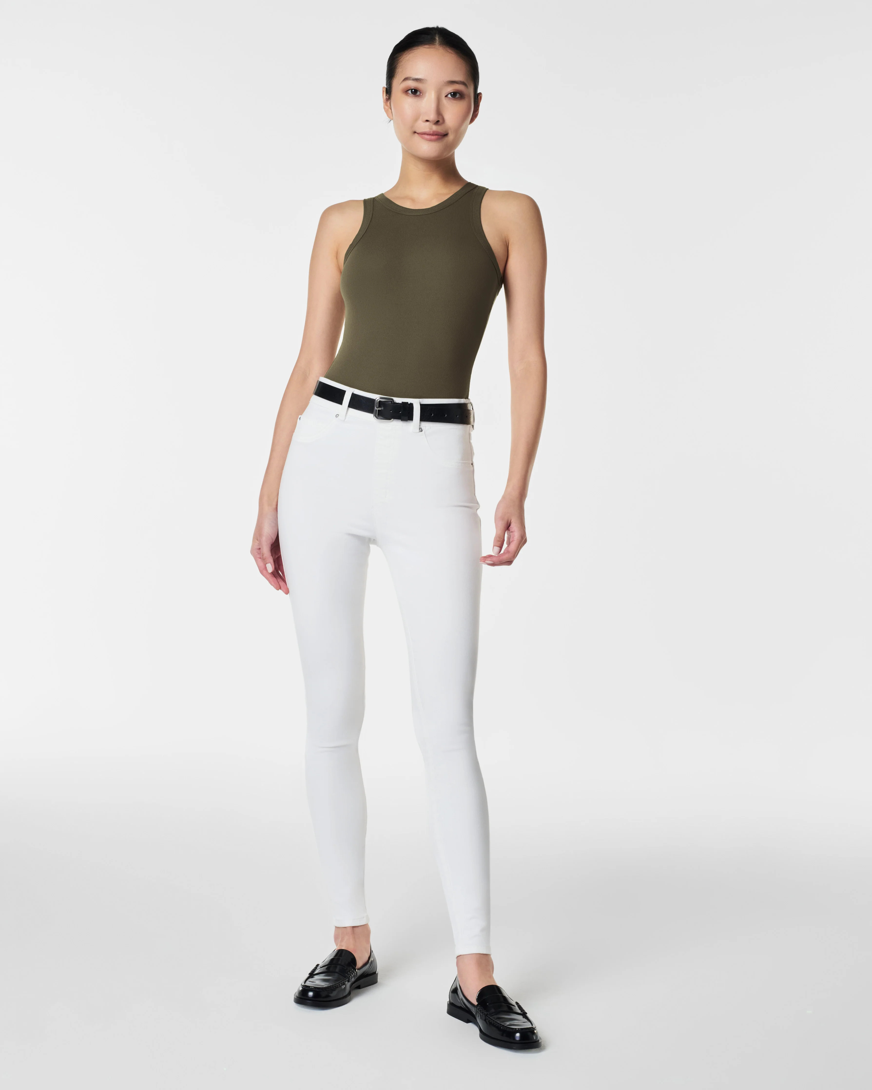 High-Rise Ankle Skinny Shaping Jeans with Tummy Control | SPANX | Spanx