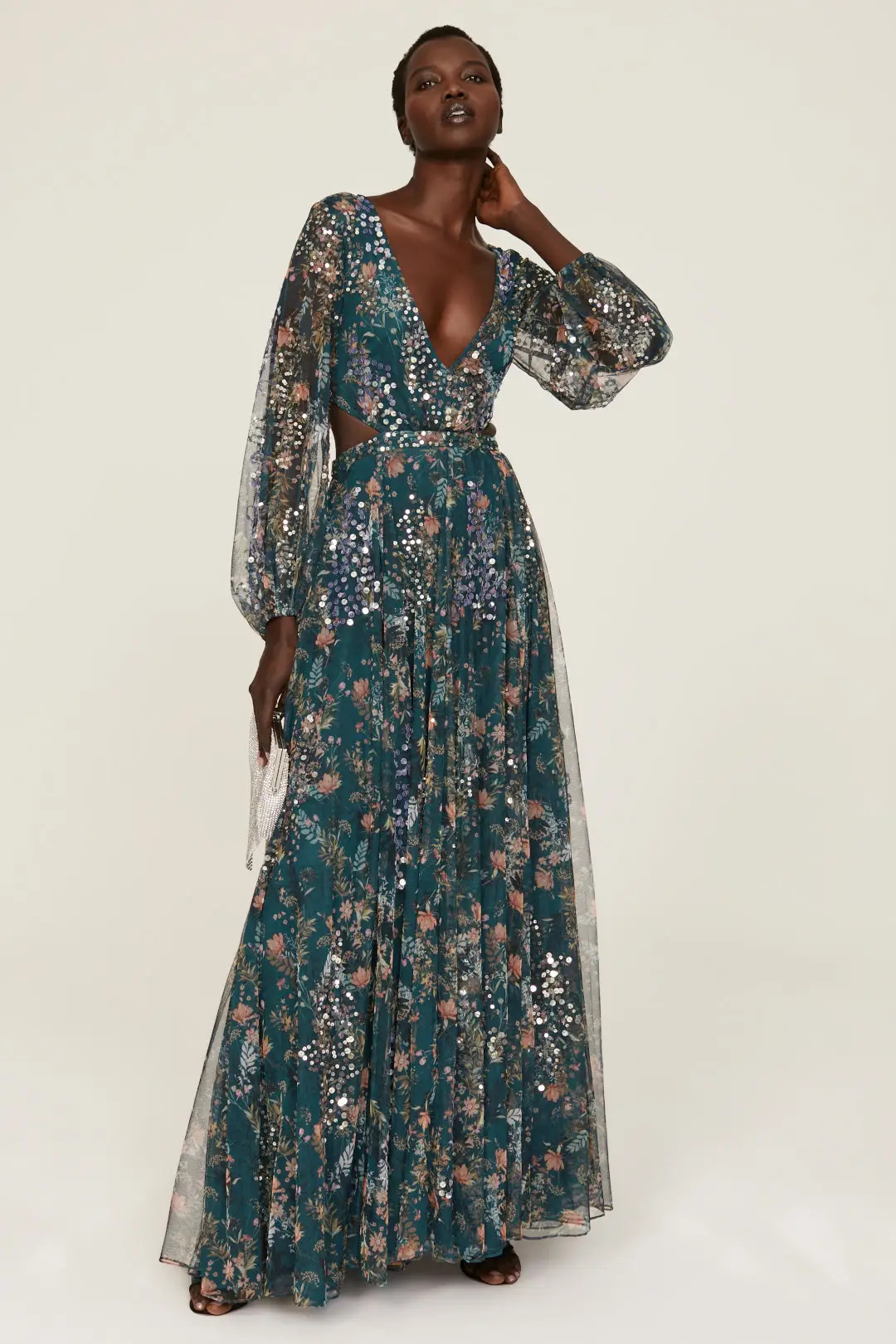 Blue Floral Gown | Rent the Runway