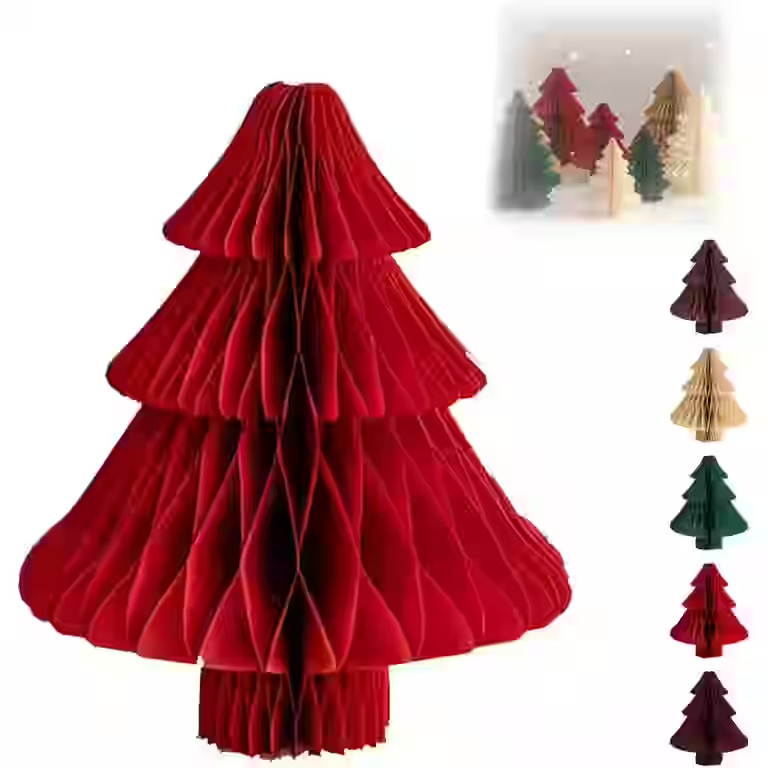 Foldable Honeycomb Paper Christmas Trees, Honeycomb Christmas Tree, Honey Comb Trees,Natural 3D F... | Walmart (US)