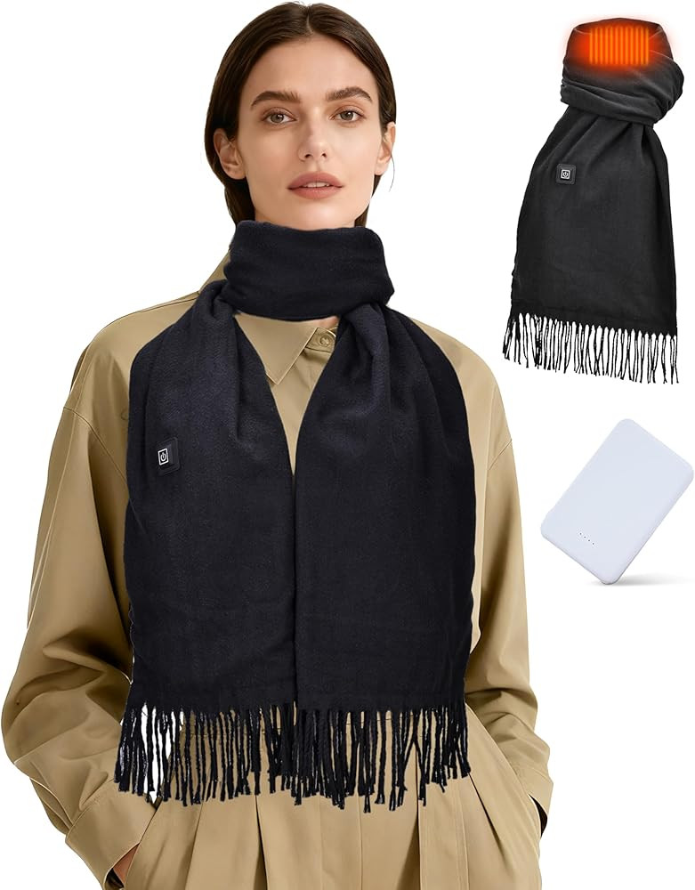 Mailbox Heated Scarf–5000mAH Rechargeable Electric Neck Warmer for Women&Men,3 Heating Levels W... | Amazon (US)