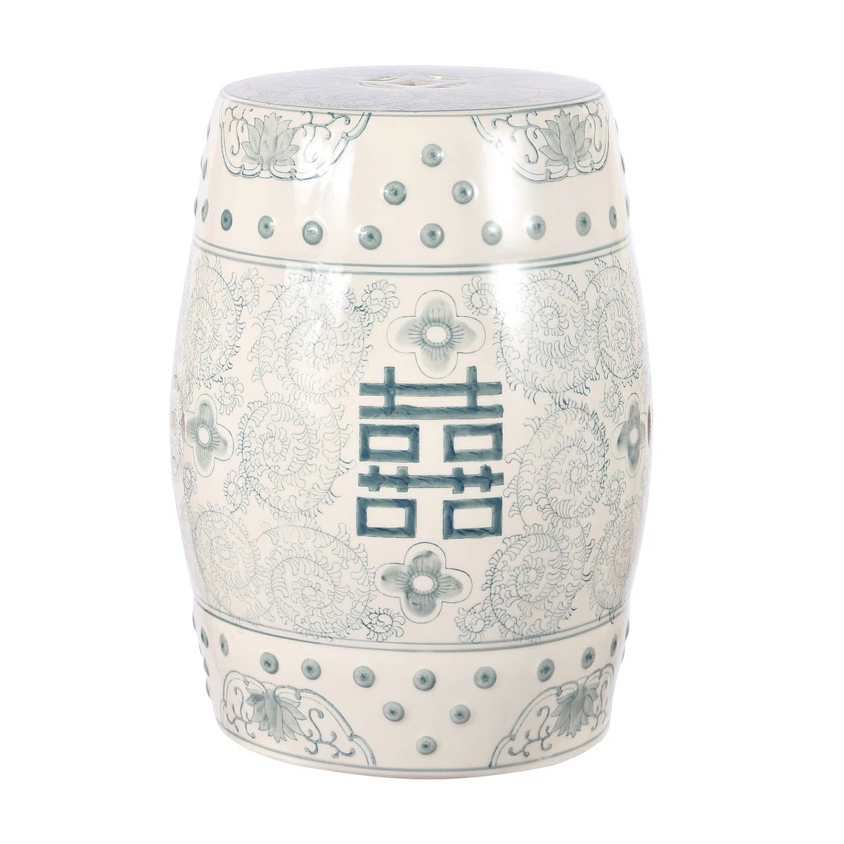 World Menagerie Galliher Double Happiness Chinoiserie Ceramic Garden Stool & Reviews | Wayfair | Wayfair North America
