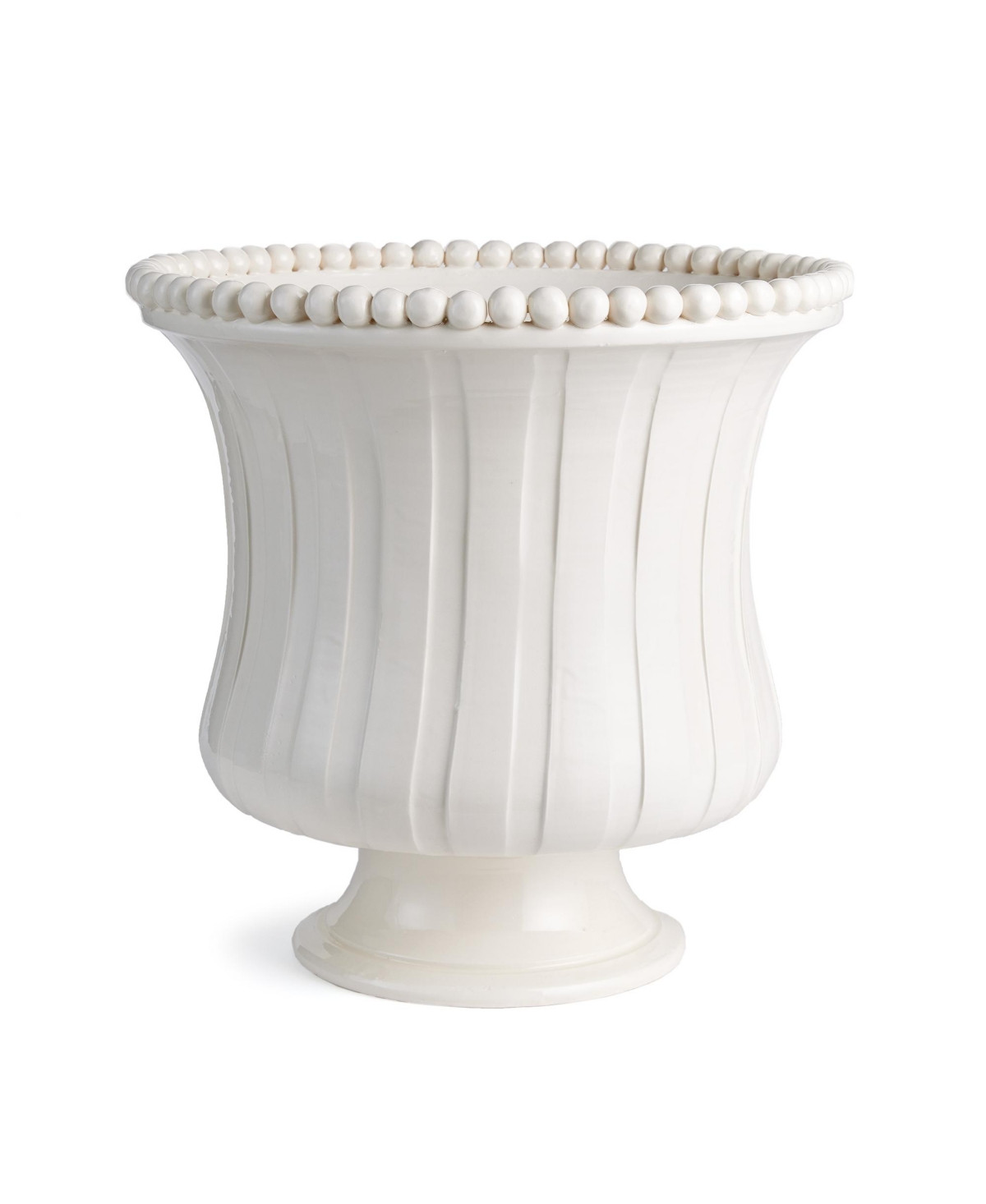 Coletta Grande Flared Vase - White | Macy's
