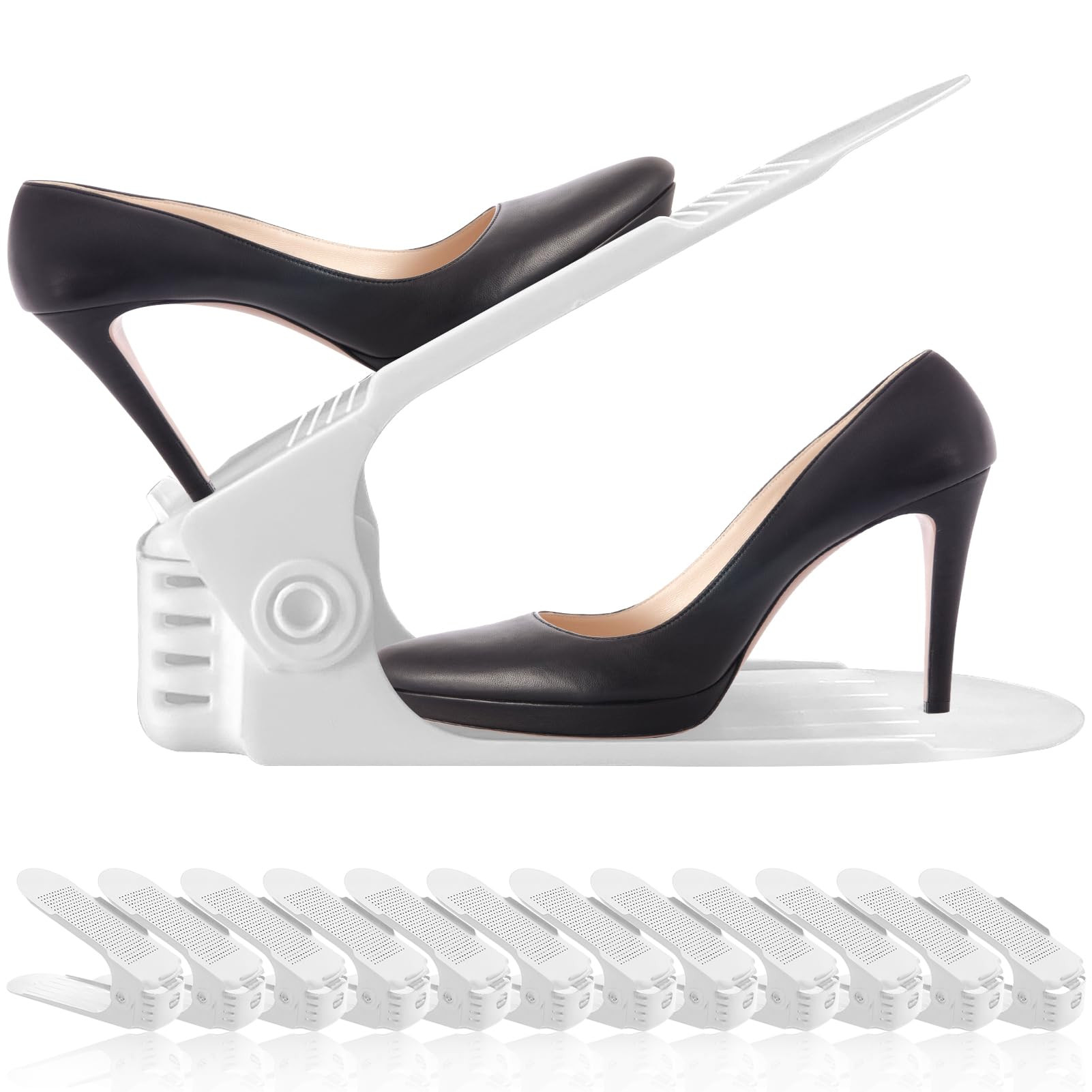 Shoe Slots Organizer 12 Pack - Shoe Stackers for a Pair of Shoes, shoe Storage Shoes Space Savers... | Amazon (US)