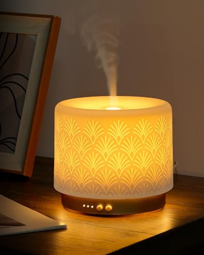 Onaboviva 280ml Essential Oil Diffuser – Ceramic Fragrance Diffusers for Essential Oil, Ultrasonic Cool Mist Aromatherapy Diffuser with Auto Shut-Off,Ideal for Home, Office, SPA, Yoga & Bedroom | Amazon (US)