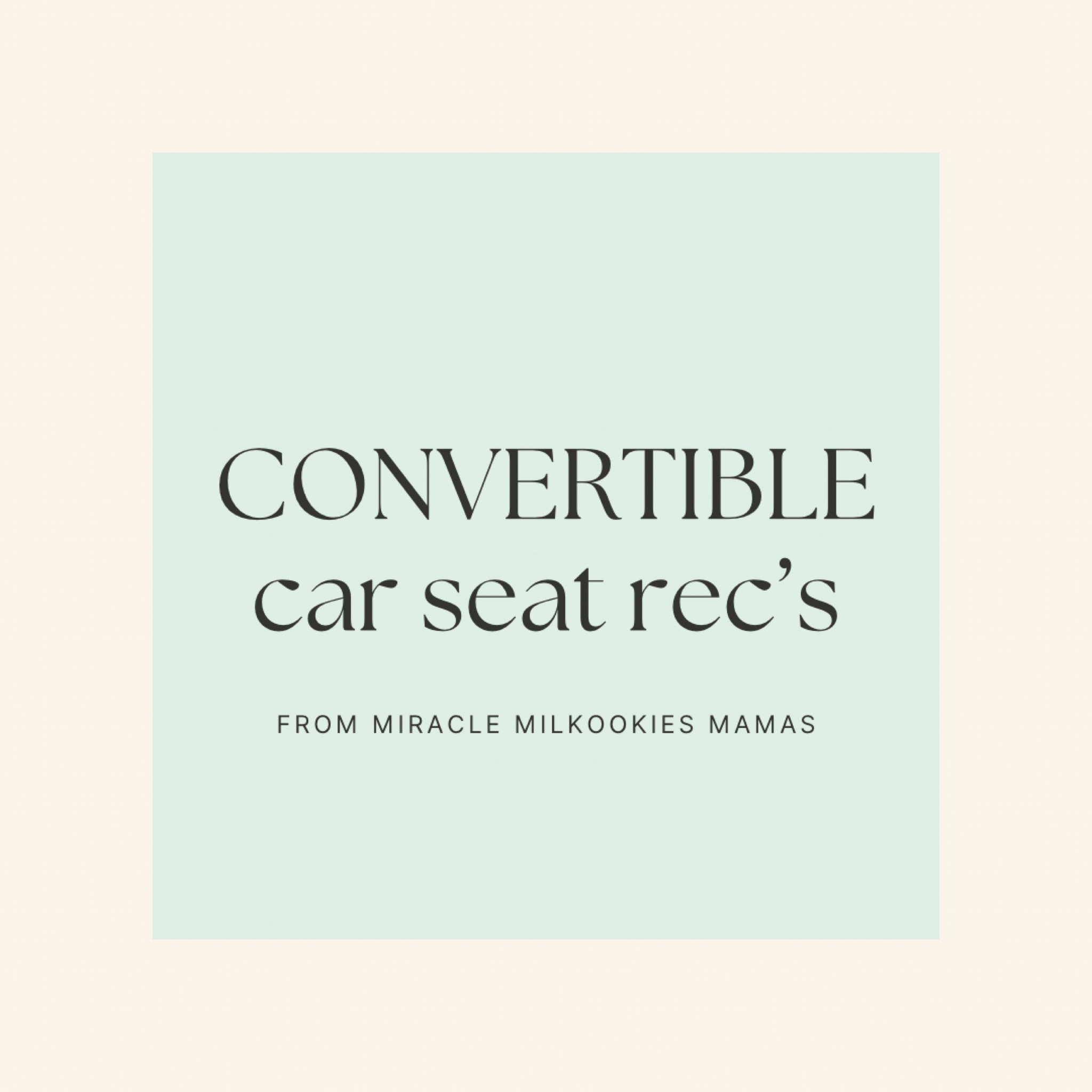 My daughters (ages 8,5, and 2) were in a scary car accident with me this week. Fortunately no one was injured, but due to the nature of the accident I need to replace my 2 year old’s car seat. I reached out to my Miracle Milkookies mama community on Instagram and these are their top recommended convertible car seats. Sharing here for those that might need this info as well! 💛

#1 Nuna Rava
#2 Clek
#3 Graco Extend2Fit
#4 Diono
#5 Britax
#6 Cybex Eternis

#LTKfamily #LTKkids #LTKbaby