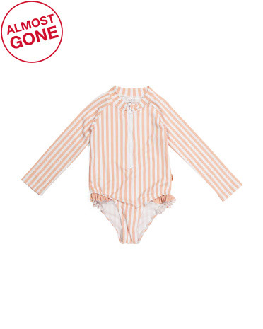 Toddler Girl Zip Up Rash Guard Swimsuit | TJ Maxx