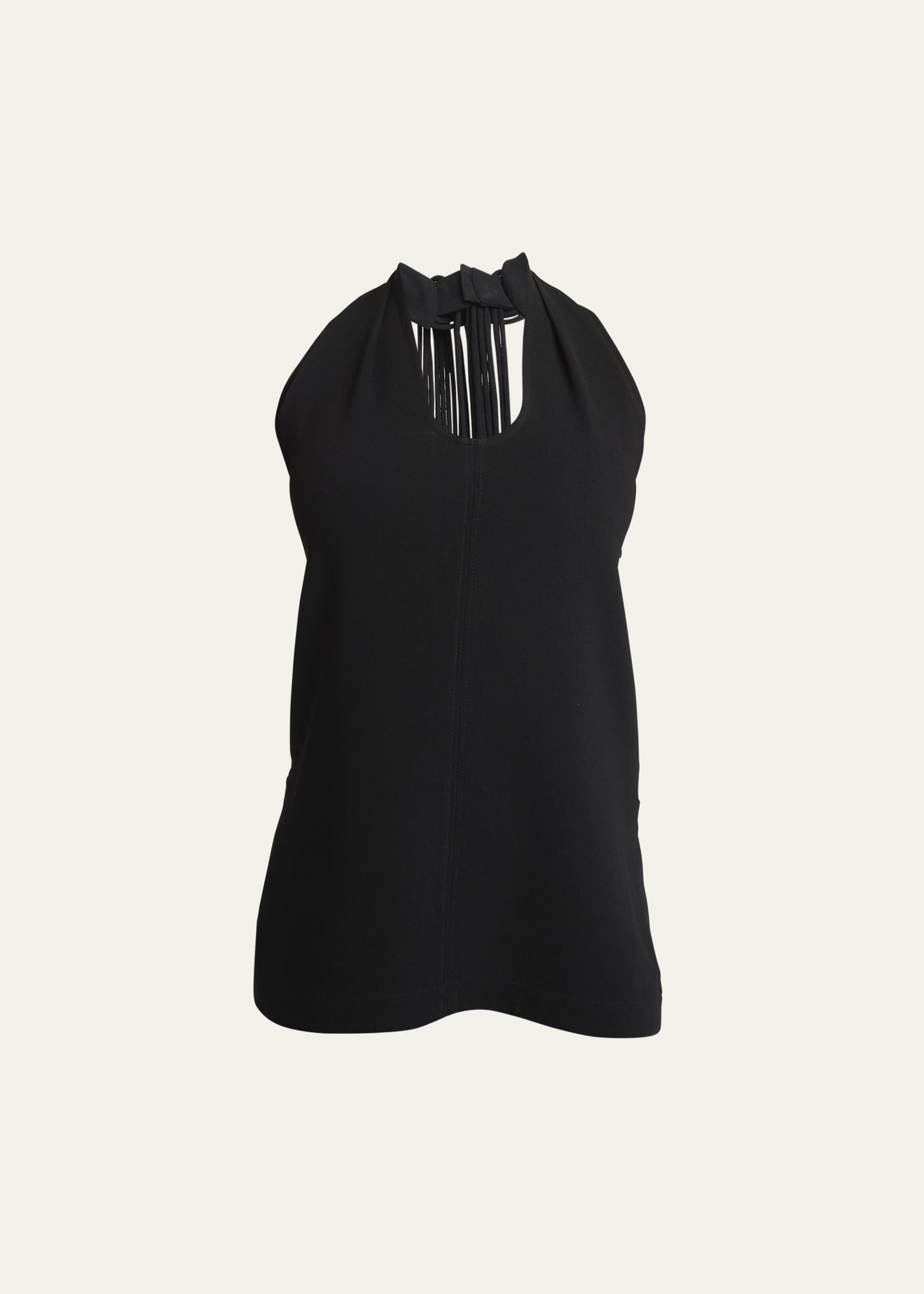 Proenza Schouler Miller Fringe-Tie Sleeveless Crepe Halter Top | Bergdorf Goodman