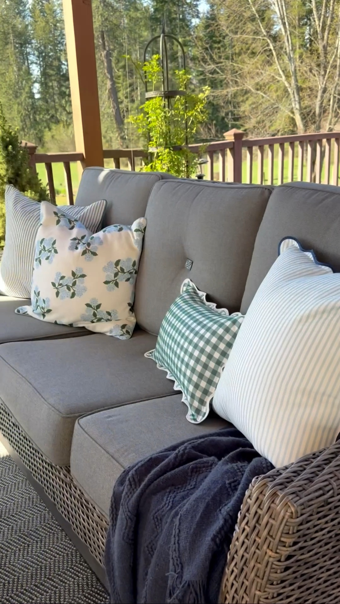 I’ve been dreaming of this "pattern-play paradise" all winter. This season, I leaned into rich, saturated hues that feel full of history and character. The best part? They are completely waterproof, so I don’t have to sacrifice style for functionality. 💧🎨
These pillows brings so much color and texture to the porch, creating the perfect backdrop for our first official spring hang. It was the absolute best kind of "hello" to the new season, complete with wagging tails. 🐕🌷

#LTKSeasonal #LTKdayinmylife #LTKHome