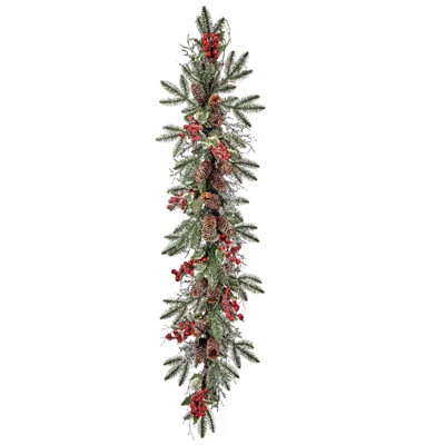 4' Ice Sequin Pine Berry Holly Garland | Wayfair North America
