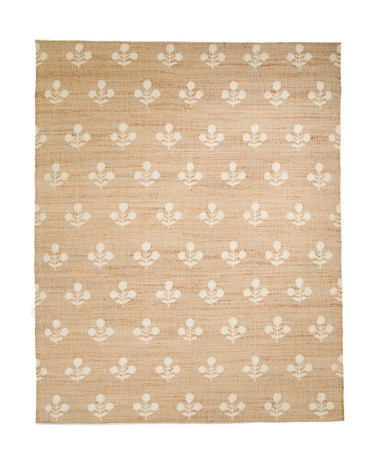Floral Handwoven Natural Fiber Area Rug | TJ Maxx