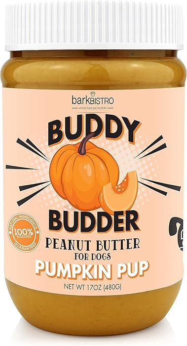 Pumpkin Pup Buddy BUDDER, 100% Natural Dog Peanut Butter, Healthy Peanut Butter Dog Treats, Made ... | Amazon (US)