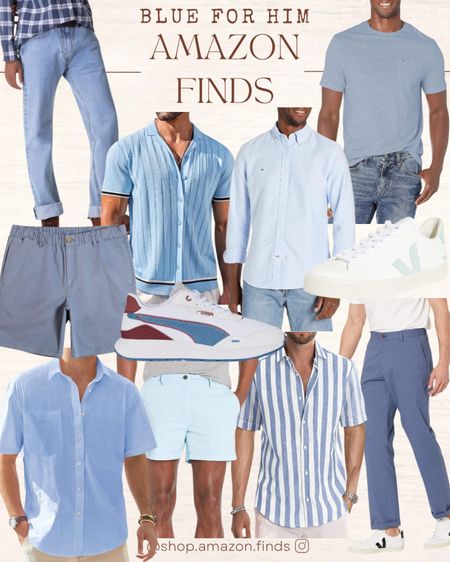 Blue shirts, shorts, pants, and sneakers for men, summer 2024, from Amazon!

#LTKMens