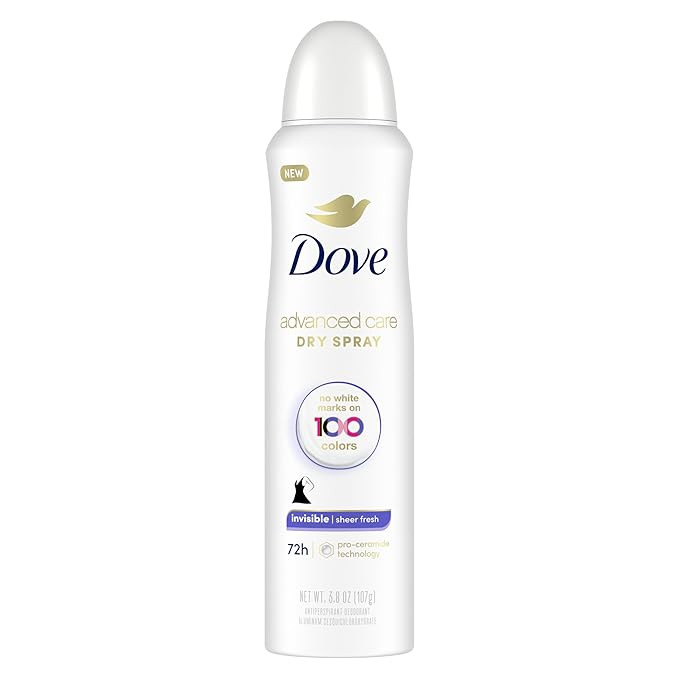 DOVE WOMENS DEO Advanced Care Invisible Dry Spray Antiperspirant Deodorant No White Marks on 100 ... | Amazon (US)