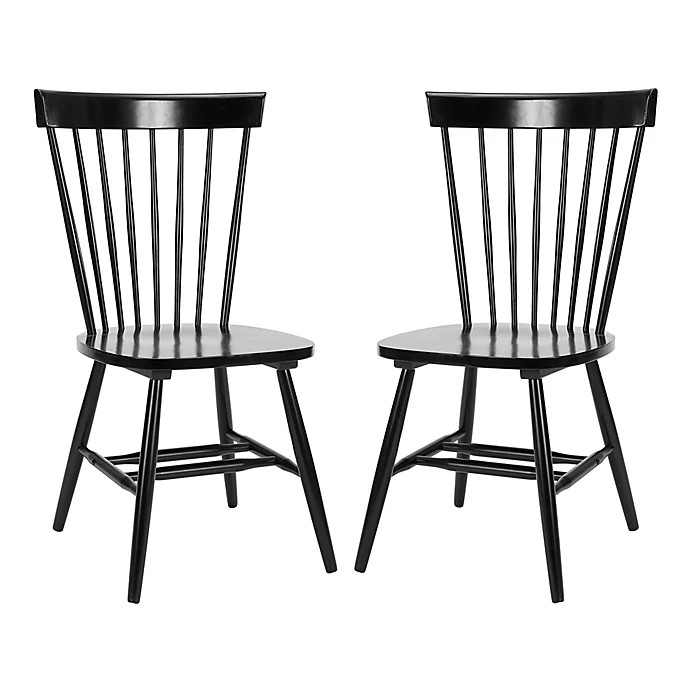 Safavieh Parker Spindle Side Chairs in Black (Set of 2) | Bed Bath & Beyond