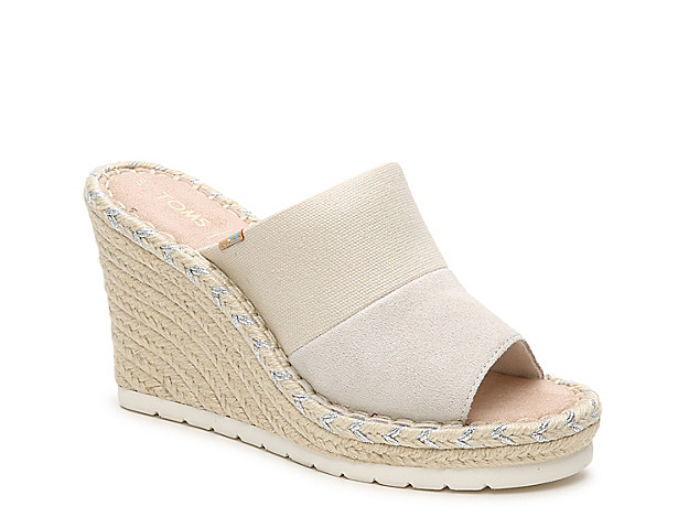 TOMS Monica Espadrille Wedge Sandal - Women's - Light Brown | DSW